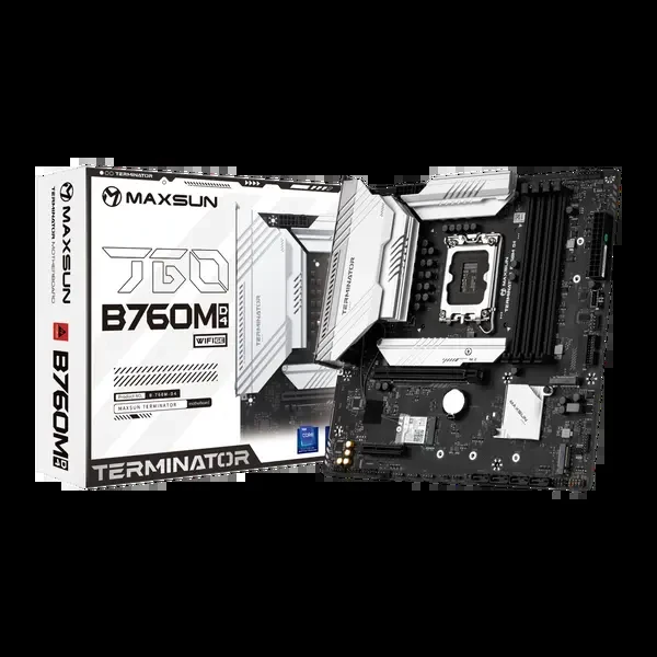 Maxsun Terminator B760M D4 Wifi6E DDR4 Intel 12/13/14th Gen microATX Motherboard