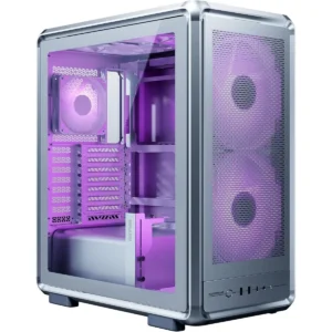Cooler Master MasterFrame 500 Mesh aRGB Silver Freeform 2.0 Modular Platform Open-Air ATX Mid-Tower Case, Aluminum Frame, Dual 200mm aRGB Fans, 390mm GPU Max, 360mm AIO Max, Type C, Tempered Glass