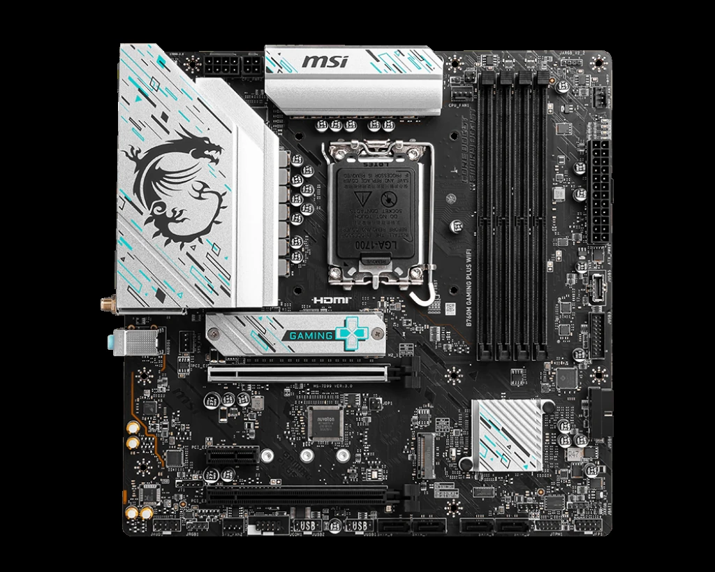 MSI B760M Gaming Plus Wifi DDR5 Intel 12/13/14th Gen microATX Motherboard - Image 2