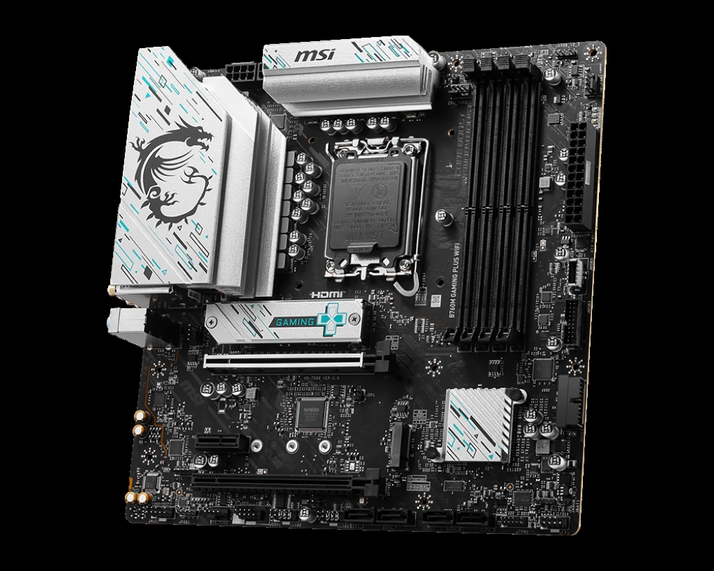 MSI B760M Gaming Plus Wifi DDR5 Intel 12/13/14th Gen microATX Motherboard - Image 4