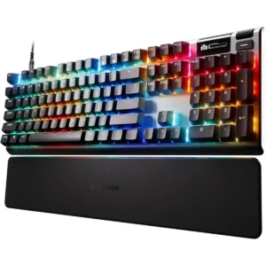 SteelSeries Apex Pro Gen 3 Mechanical Gaming Keyboard: OmniPoint 3.0 HyperMagnetic Switches, Adjustable Actuation, Rapid Trigger, Game-Ready Presets, Protection Mode, Rapid Tap/SOCD, RGB, PBT Keycaps, USB-C