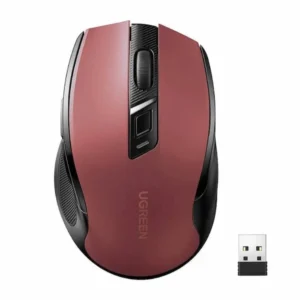 Ugreen Wireless Mouse, Ergonomic Mouse Bluetooth 5.0 & USB 2.4G - Red