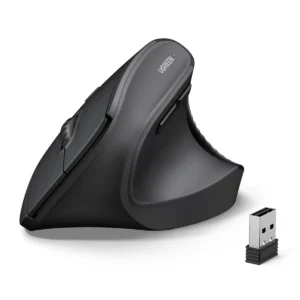 Ugreen Ergonomic Mouse, Wireless Bluetooth Vertical Mouse, Dual-Mode (BT 5.4 & USB 2.4G), Quiet Clicks, 4 Adjustable DPI (1000/1600/2000/4000), Compatible with Windows/Mac/Linux/Android/ChromeOS