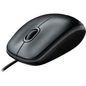 Logitech B100 Wired Mouse for Computer and Laptop, USB Corded Mouse, Right or Left Hand Use - Black
