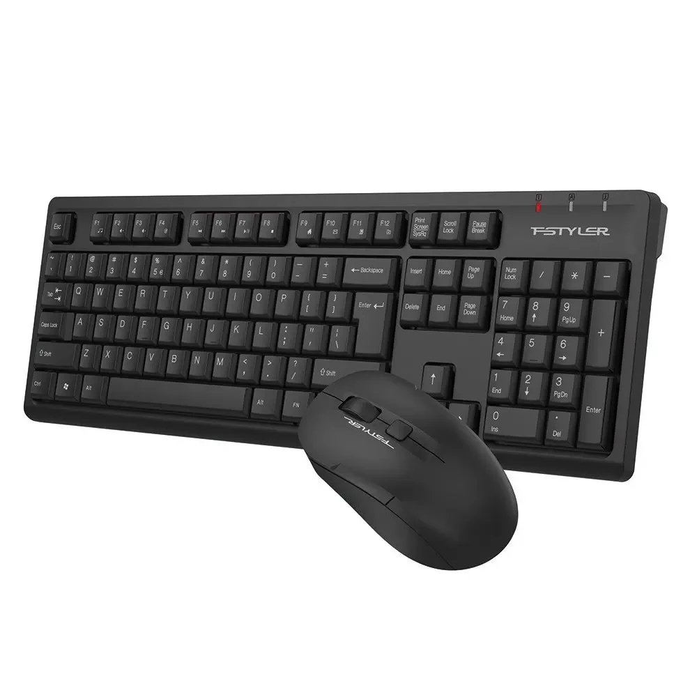 A4Tech Fstyler FG1200S 2.4G Wireless Keyboard & Silent Mouse Combo - Black, US Layout - Image 3