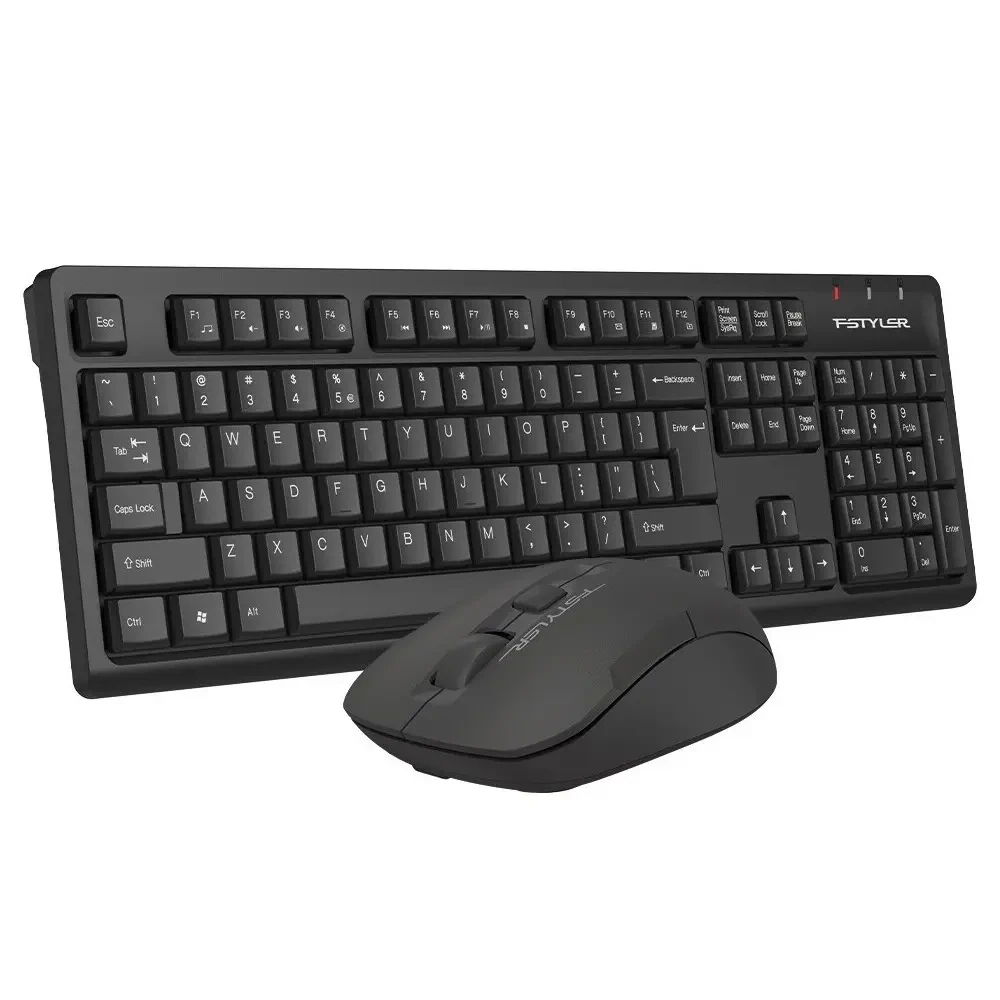 A4Tech Fstyler FG1200S 2.4G Wireless Keyboard & Silent Mouse Combo - Black, US Layout