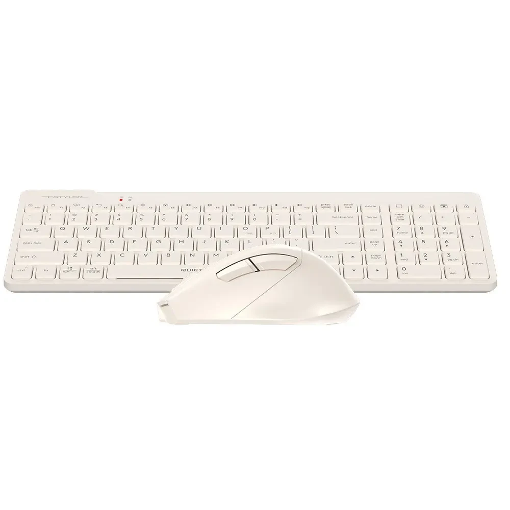 A4Tech Fstyler FG2400 Air2 2.4G Wireless Power-Saving QuietKey Keyboard & Mouse Combo - Beige, US Layout - Image 4