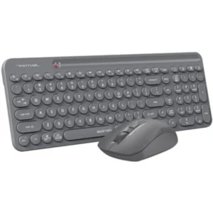 A4Tech Fstyler FG3300 Air2 2.4G Wireless Power-Saving 2-Zone QuietKey Keyboard & Mouse Combo - Grey, US Layout