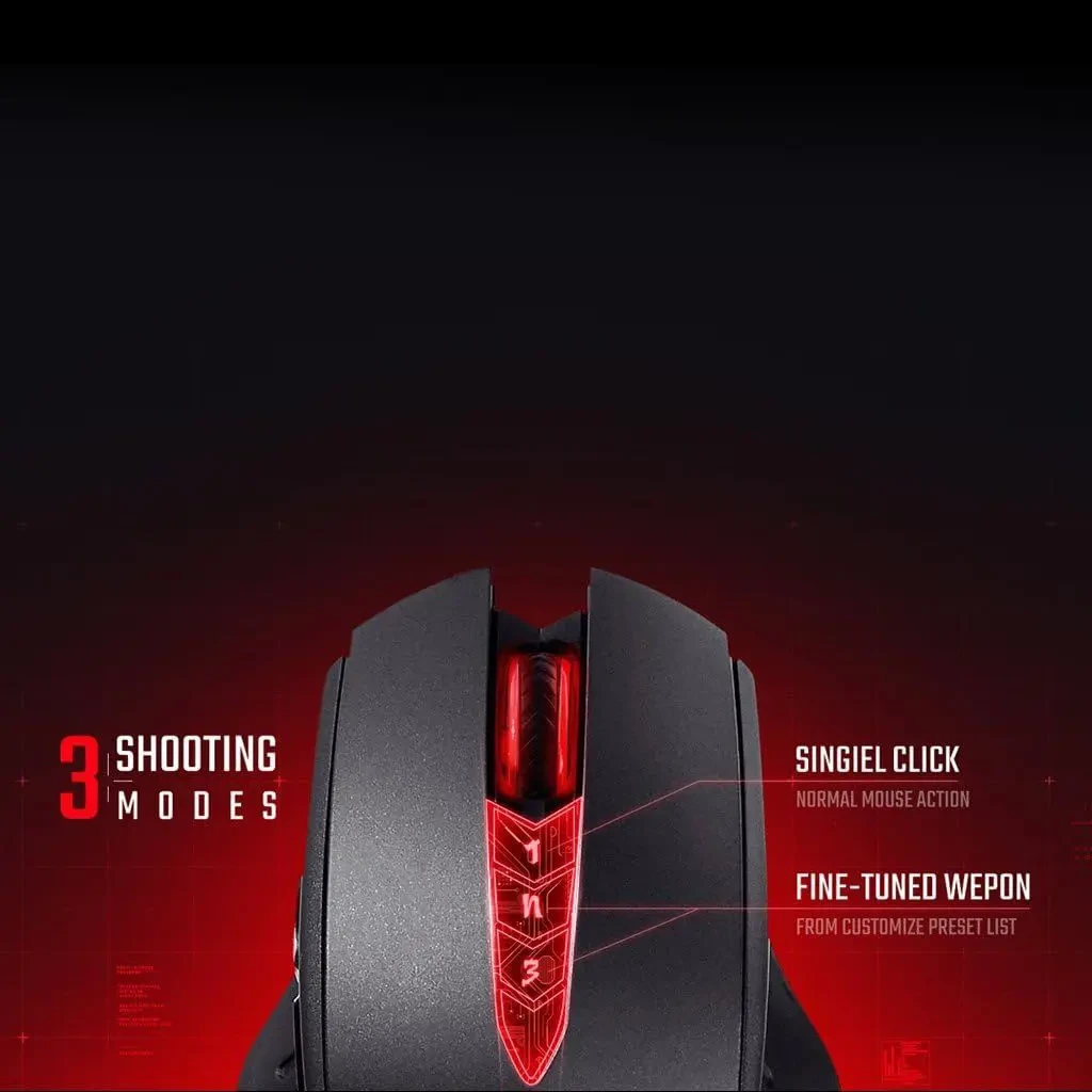 Bloody V8MA Ultra Core 3 Optical PC Gaming Mouse with X'Glide Metal Mouse Feet for Precision Handling - 8 Programmable Buttons for Macros/Scripting/Automation, Ideal for Palm Grip, 3200DPI - Image 5