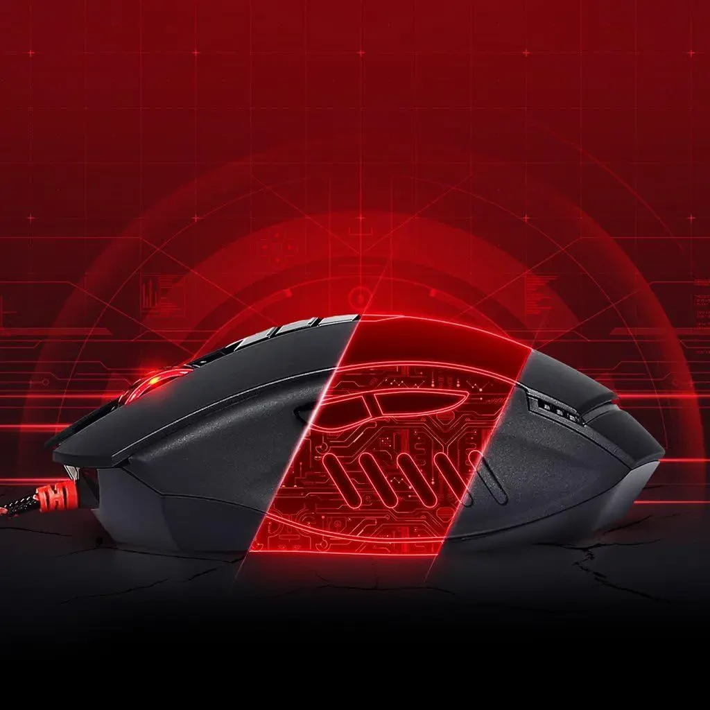 Bloody V8MA Ultra Core 3 Optical PC Gaming Mouse with X'Glide Metal Mouse Feet for Precision Handling - 8 Programmable Buttons for Macros/Scripting/Automation, Ideal for Palm Grip, 3200DPI - Image 6