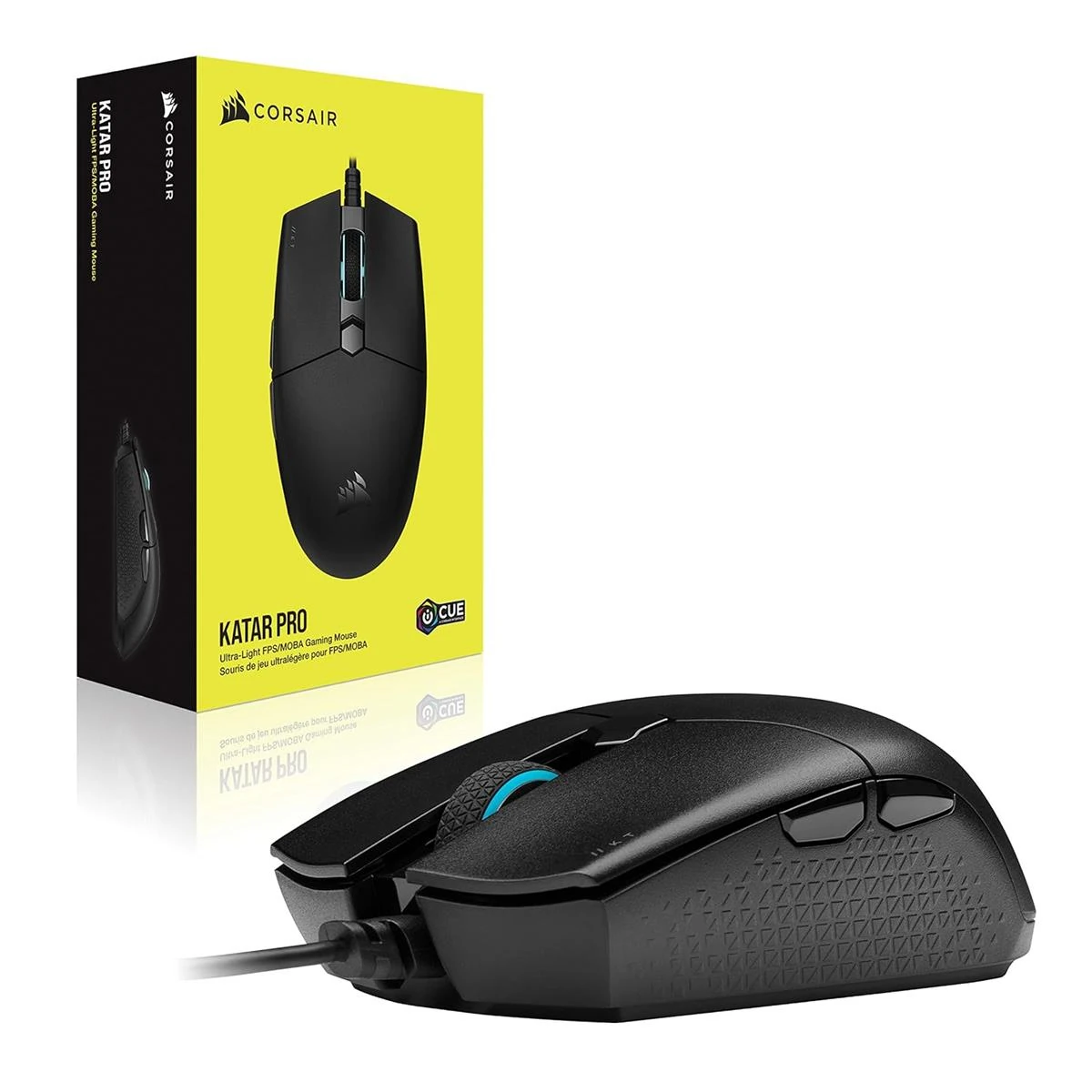 Corsair Katar Pro Ultra-Light Optical USB Gaming Mouse with Backlit RGB LED, 12400 DPI (Black) - Image 7