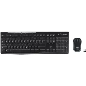 Logitech MK270 Wireless Keyboard and Mouse Combo for Windows, 2.4 GHz, 8 Multimedia Keys, PC, Laptop, Wireless Keyboard Compact Mouse Combo - Black