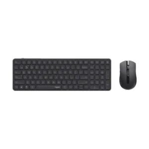 Rapoo 9350S Premium Wireless Keyboard & Mouse Combo - Bluetooth 4.0/5.0 & 2.4GHz, 99-Key Layout with Adjustable 800–2400 DPI Mouse, Aluminum Alloy, Long Battery Life - Black