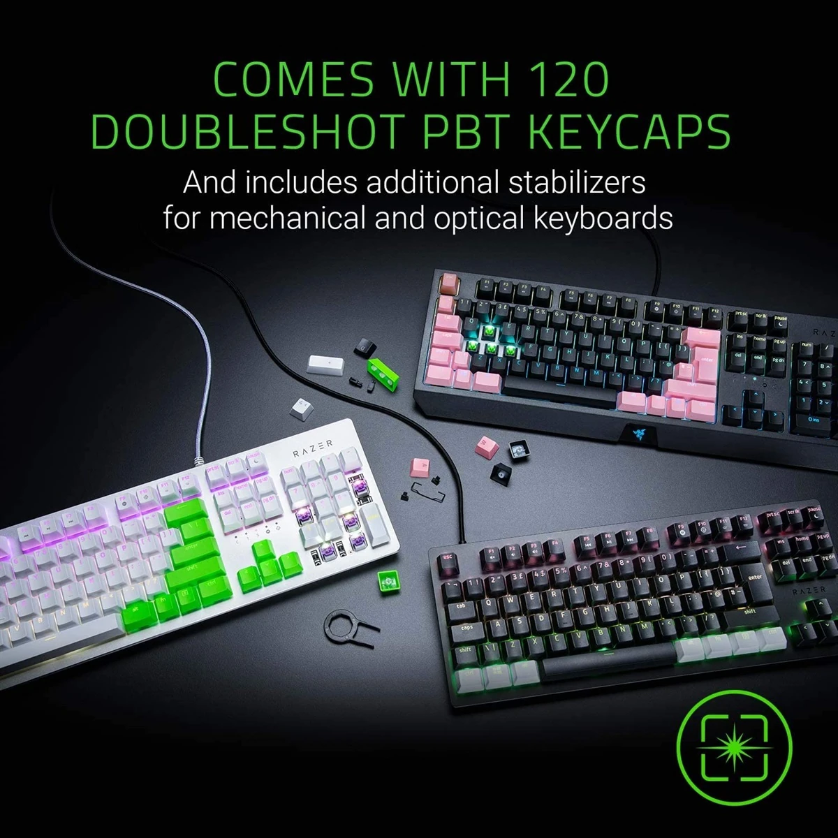 Razer PBT Keycap Upgrade Set - Mercury White - Image 3