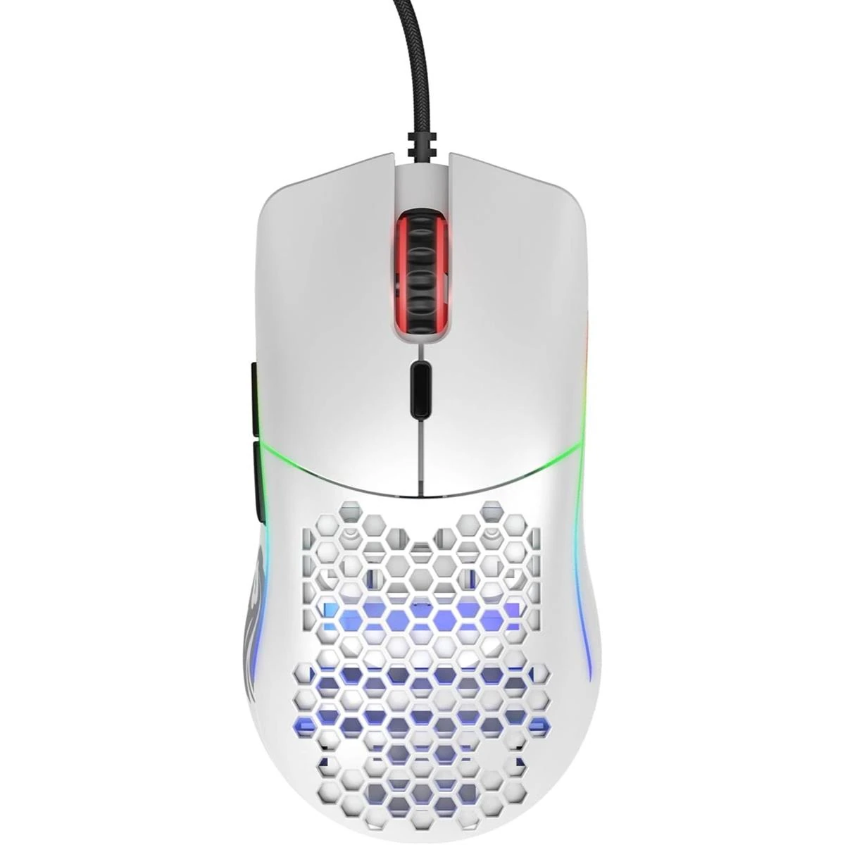 Glorious Model O Wired Gaming Mouse 67g Superlight Honeycomb Design, RGB, Pixart 3360 Sensor, Omron Switches, Ambidextrous - Matte White - Image 2
