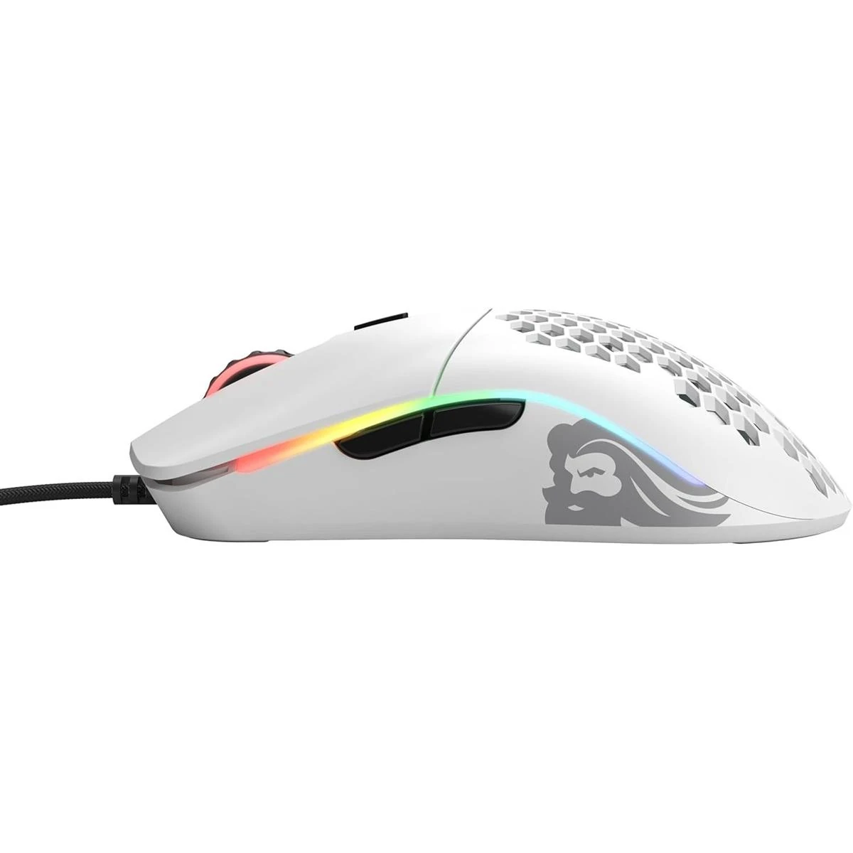 Glorious Model O Wired Gaming Mouse 67g Superlight Honeycomb Design, RGB, Pixart 3360 Sensor, Omron Switches, Ambidextrous - Matte White - Image 5