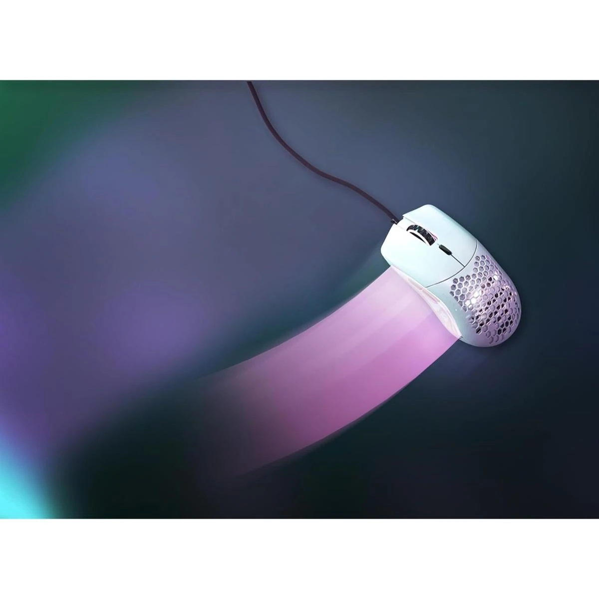 Glorious Model O Wired Gaming Mouse 67g Superlight Honeycomb Design, RGB, Pixart 3360 Sensor, Omron Switches, Ambidextrous - Matte White - Image 8