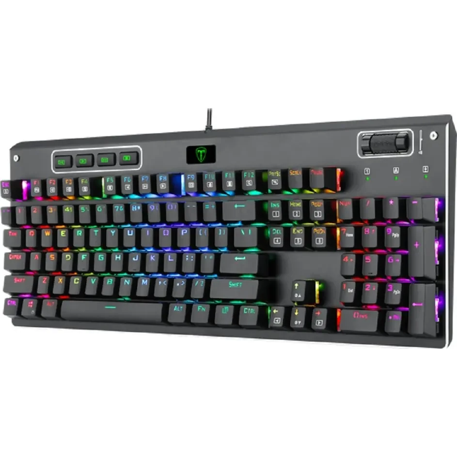 T-Dagger Adriatic TGK316 Mechanical Gaming Keyboard, All Keys Non Conflict, 104 Keys, USB Braided Cable, Black - Image 2