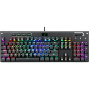 T-Dagger Adriatic TGK316 Mechanical Gaming Keyboard, All Keys Non Conflict, 104 Keys, USB Braided Cable, Black
