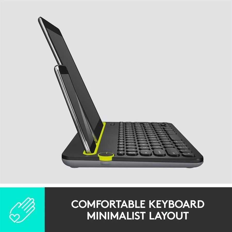 Logitech K480 Multi-Device Bluetooth Wireless Keyboard - Black - Image 2