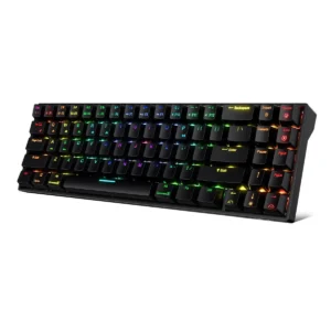 RK Royal Kludge RK71 Gaming Keyboard, The Newest 71-Key Design Wireless Keyboard, 3 Modes Connectivity Mechanical Keyboard, Individually Backlit RGB Keys, Programmable Macro Functionality, TTC Silver Switches (Black)