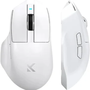 Mchose G7 Lightweight Ergonomic Wireless Gaming Mouse, PAW3311 12K DPI Sensor, Tri-Mode Connection, Wireless/Wired 1K Polling, 55g Weight, 800mAh Battery (White)