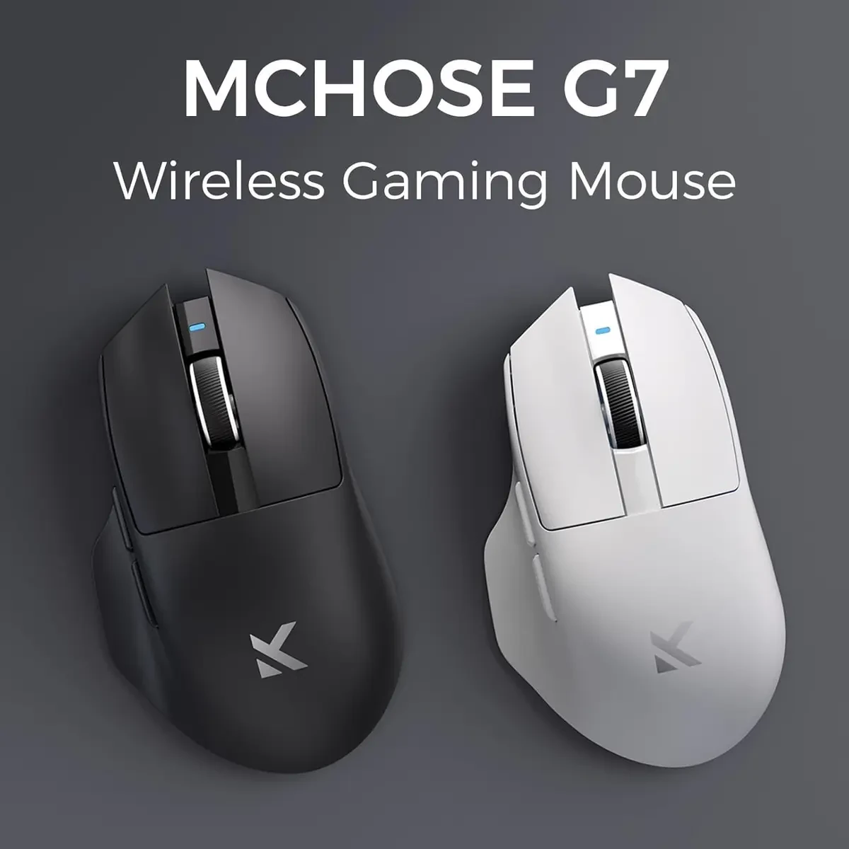 Mchose G7 Lightweight Ergonomic Wireless Gaming Mouse, PAW3311 12K DPI Sensor, Tri-Mode Connection, Wireless/Wired 1K Polling, 55g Weight, 800mAh Battery (Black) - Image 2