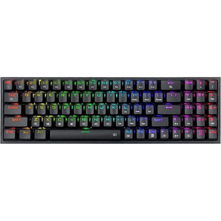 Redragon K628 Pollux Pro 75% 3-Mode Wireless RGB Gaming Keyboard, 78 Keys Hot-Swappable Compact Mechanical Keyboard w/Hot-Swap Free-Mod PCB Socket, Dedicated Arrow Keys & Numpad, Black, Red Switches