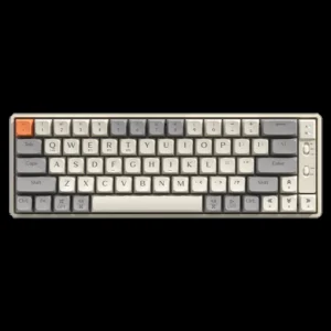 Langtu GK65 Tri-Mode Wireless Mechanical Gaming Keyboard, Bluetooth/2.4GHz/USB-C - Hot-Swappable Gold Switches (Milk White)