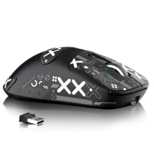 Attack Shark X3Max Wireless Gaming Mouse, PixArt PAW3950 Gaming Sensor, Up to 42K DPI, 100 Million Micro, 49g Lightweight Tri-Mode (BT5.2/2.4GHz/Wired) - Black (with Grip Tape)