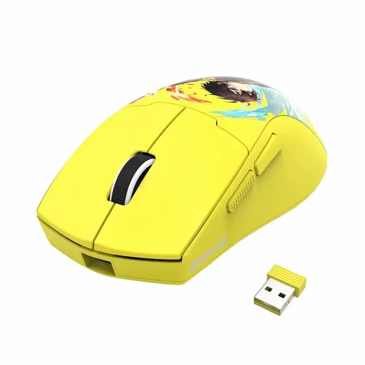 Redragon M918 K1NG MAX 1K Hz 3-Mode Wireless Gaming Mouse, 55G Lightweight 26K DPI Mouse w/Ergonomic Natural Grip Build, Full Programmable Buttons, Software Supports DIY Keybinds & DPI, Anime Yellow - Image 2