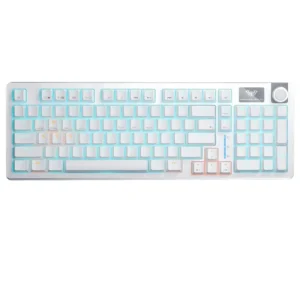 Aula S98 Wireless Mechanical Gaming Keyboard, LCD Display, Hotswapable Switches, Gasket Structure, Software Customizable - White