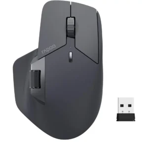 Rapoo MT760L Multi-Device Wireless Mouse, Bluetooth 5.0 and 2.4G Multi-Mode Connection, Up to 4 Devices, 11 Programmable Buttons, 4K DPI, 90 Days Battery Life, PC, Matte Black