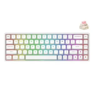 E-Yooso HZ68 Rapid Trigger Mechanical Keyboard with Hall Effect, Magnetic Switch, RGB Backlit, PBT Keycaps 68 Key Layout 8k Hz Polling Rate, White