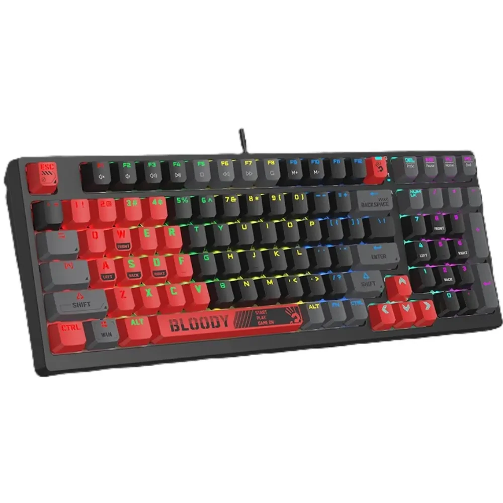 Bloody S98 BLMS Mechanical Gaming Keyboard 80% Compact 98-Key - Sports Red, US Layout - Image 2