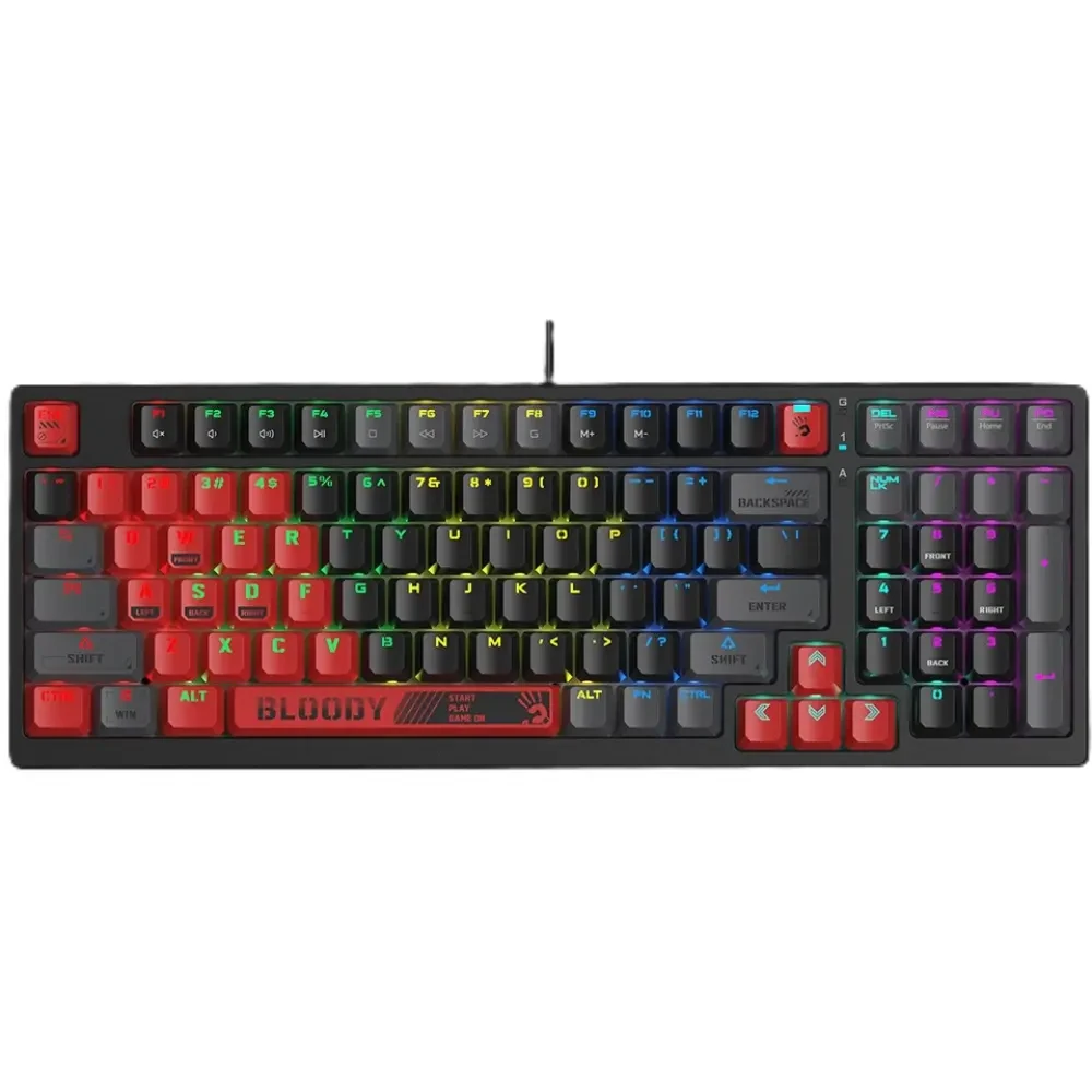 Bloody S98 BLMS Mechanical Gaming Keyboard 80% Compact 98-Key - Sports Red, US Layout