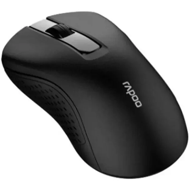 Rapoo B20 Silent Wireless Optical Mouse, 2.4 GHz Wireless Connection, 1200 DPI Sensor, Silent Click - Black - Image 2