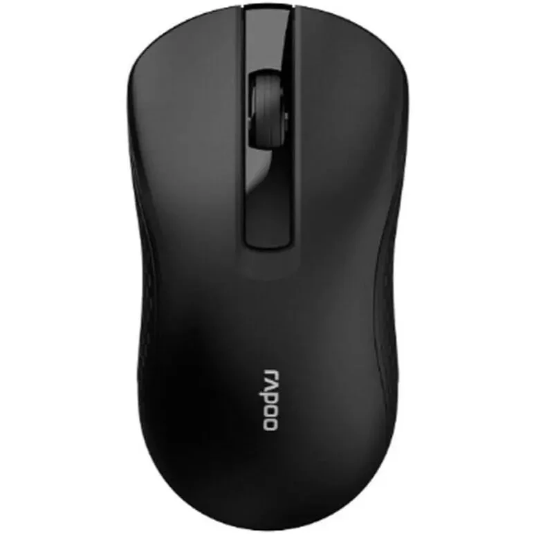 Rapoo B20 Silent Wireless Optical Mouse, 2.4 GHz Wireless Connection, 1200 DPI Sensor, Silent Click - Black