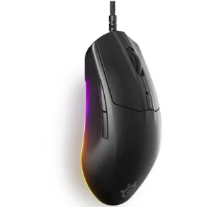 SteelSeries Rival 3 Gen 2 Gaming Mouse: 8500 DPI TrueMove Core Optical Sensor, 60 Million Click Durability, Low Latency, 77g Lightweight, 100% PTFE Feet, RGB - Black