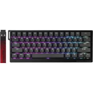 FGG MadLions MAD60 HE RGB 60% Wired Magnetic Switch Mechanical Gaming Keyboard with Adjustable Actuation, 8000 Hz Polling Rate, Rapid Trigger Mode, Hall Effect Amber Pro Switches, for PC/Mac, Black