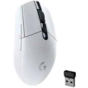 Logitech G304 (G305) Lightspeed Wireless Gaming Mouse, Hero Sensor, 12,000 DPI, Lightweight, 6 Programmable Buttons, 250h Battery Life, On-Board Memory, Compatible with PC/Mac - White