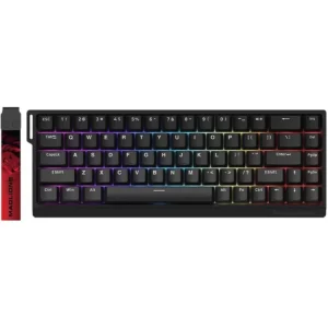 FGG MadLions MAD68 HE RGB 60% Wired Magnetic Switch Gaming Keyboard with Adjustable Actuation, 8000 Hz Polling Rate, Rapid Trigger Mode, Hall Effect Amber Pro Switches, for PC/Mac, Black