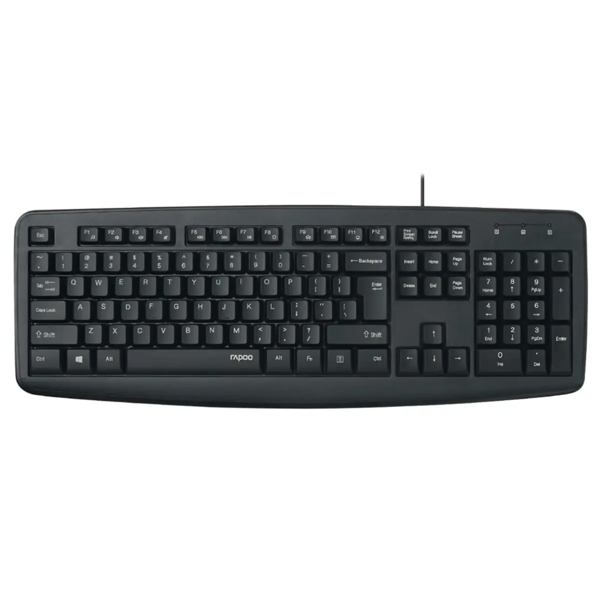 Rapoo NK2600 Wired USB Keyboard - Black
