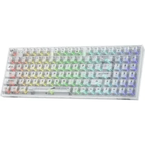 Redragon K658CT Irelia Pro SE Wireless Transparent Mechanical Gaming Keyboard, Tri Mode Connectivity (White)
