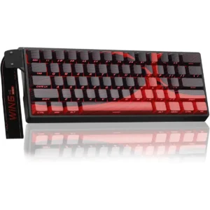 Aula WIN60 HE Max 65% Wired Gasket-Mounted Gaming Keyboard with Hall Effect Switch, 68 keys, Magnetic Switches, 8000Hz Polling Rate, RGB Backlight, Black Red