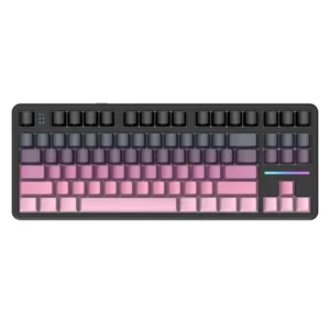 Attack Shark X87 Wireless Mechanical Keyboard, 75% TKL Custom Hot Swappable Keyboard, Gasket Mount Gaming Keyboard, PBT Keycaps, Pre-Lubed Strawberry Switches, 2.4GHz/USB-C/BT RGB Backlit Keyboard (Blackberry)
