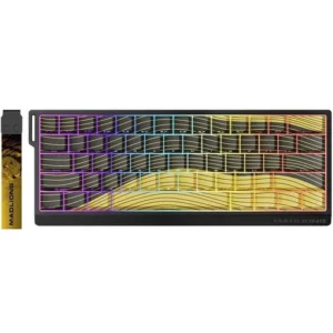 FGG MadLions MAD60 HE RGB 60% Wired Magnetic Switch Mechanical Gaming Keyboard with Adjustable Actuation, 8000 Hz Polling Rate, Rapid Trigger Mode, Hall Effect Amber Pro Switches, for PC/Mac, Contour Line (Yellow)