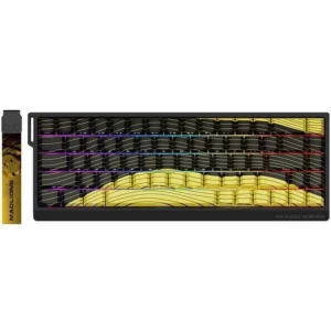 FGG MadLions MAD68 HE RGB 60% Wired Magnetic Switch Gaming Keyboard with Adjustable Actuation, 8000 Hz Polling Rate, Rapid Trigger Mode, Hall Effect Amber Pro Switches, for PC/Mac, Contour Line (Yellow)
