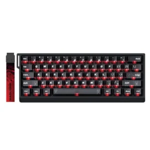 FGG MadLions MAD60 HE Flagship V2 60% Wired Magnetic Switch Mechanical Gaming Keyboard with Adjustable Actuation, 8000 Hz Polling Rate, Rapid Trigger Mode, Hall Effect Magneto Gaming Switches, for PC/Mac, Transparent Black Frosted