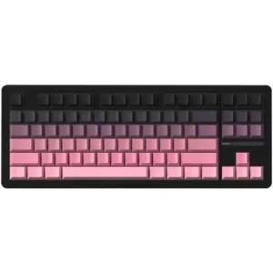 Sama Xinmeng M87 Pro V2 Mechanical Keyboard Three Mode RGB Wireless Gaming Keyboard Custom E-Sports Hot Swap Gasket PC Gamer Office (Gradient Pink, White Jade Switch)